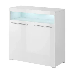 Buffet 90cm voor woonkamer in glanzend wit, collectie BOMBAY Buffet 90cm voor woonkamer in glanzend wit, collectie BOMBAY