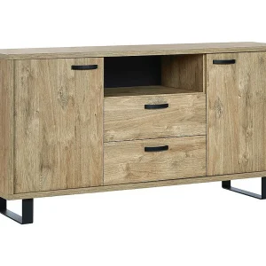 Design buffet 170cm 2 deuren en 2 laden voor woonkamer in gouden eiken kleur uit de NEWTON collectie Design buffet 170cm 2 deuren en 2 laden voor woonkamer in gouden eiken kleur uit de NEWTON collectie