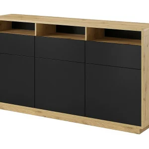 Buffet 180cm collectie VILLA. Kleur eiken en zwart Buffet 180cm collectie VILLA. Kleur eiken en zwart