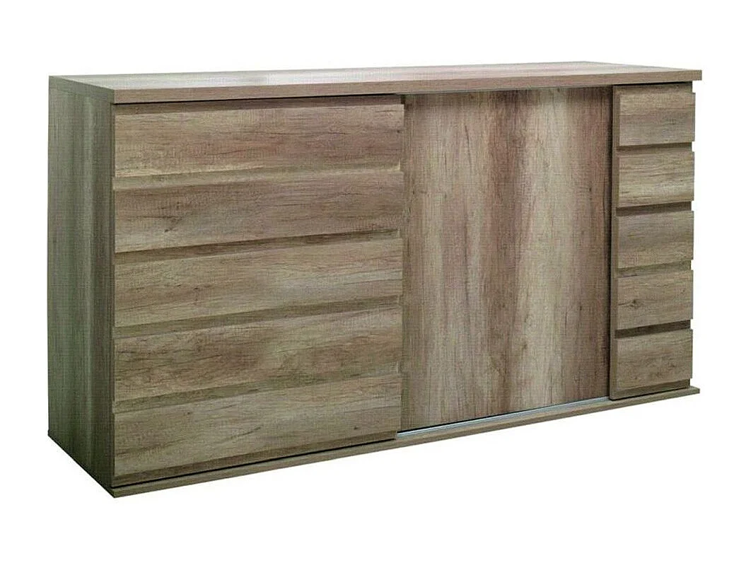 Buffet 2 schuifdeuren ROMI - Kleur dab canyon - 160 x 99 x 55 cm