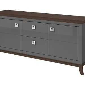 Chique buffetkast 180cm voor woonkamer in grijs en donker eiken, collectie PALACE.