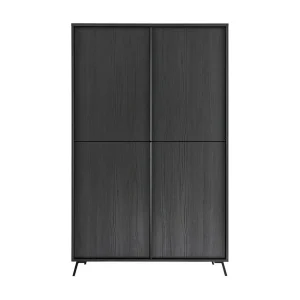 Buffet 4 deuren collectie SKY. Kleur zwart eiken