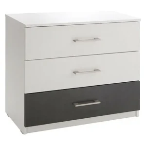 Commode RENATO kleur wit – 3 lades Commode RENATO kleur wit – 3 lades