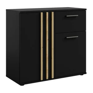Commode VARIA – 2 deuren en 1 lade – Modern design in zwart en ambachtelijk eiken Commode VARIA – 2 deuren en 1 lade – Modern design in zwart en ambachtelijk eiken