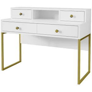 Console bureau design collectie DOUGLAS met vier laden en een nis, kleur wit, 120 x 95 x 50 cm Console bureau design collectie DOUGLAS met vier laden en een nis, kleur wit, 120 x 95 x 50 cm