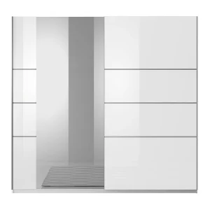 Design kast met 2 deuren 180 cm met spiegel. Kleur glanzend wit. Collectie EOS Design kast met 2 deuren 180 cm met spiegel. Kleur glanzend wit. Collectie EOS
