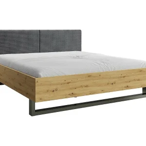 Volwassen bed IZO 180×200 met lattenbodem inbegrepen – eiken en antracietgrijs Volwassen bed IZO 180×200 met lattenbodem inbegrepen – eiken en antracietgrijs