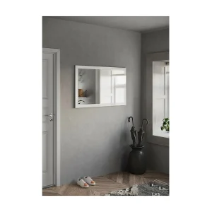Design spiegel voor de entree, 110×68 cm, KEY collectie, glanzend wit gelakte rand Design spiegel voor de entree, 110×68 cm, KEY collectie, glanzend wit gelakte rand