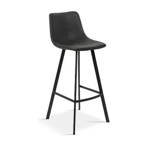 Counterstoel 'Ozon' PU Zwart, afmetingen: H108 x B45 x D49 cm