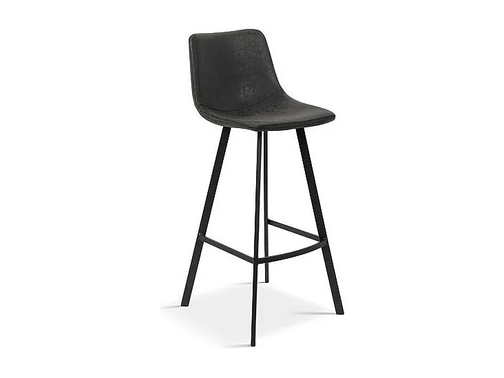 Counterstoel 'Ozon' PU Zwart, afmetingen: H108 x B45 x D49 cm