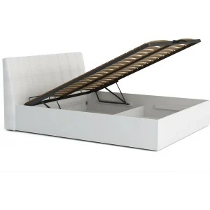 Design Bed collectie VERONA met opbergoptie 180×200, kleur wit