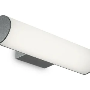 Cilindrische buitenwandlamp in antraciet aluminium met LED-licht