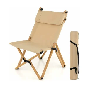 Campingstoel met 2-traps draagbare vouwstoel van bamboe, inclusief draagtas, ultralichte klapstoel, ligstoel, strandstoel voor camping ZB33943 Campingstoel met 2-traps draagbare vouwstoel van bamboe, inclusief draagtas, ultralichte klapstoel, ligstoel, strandstoel voor camping ZB33943