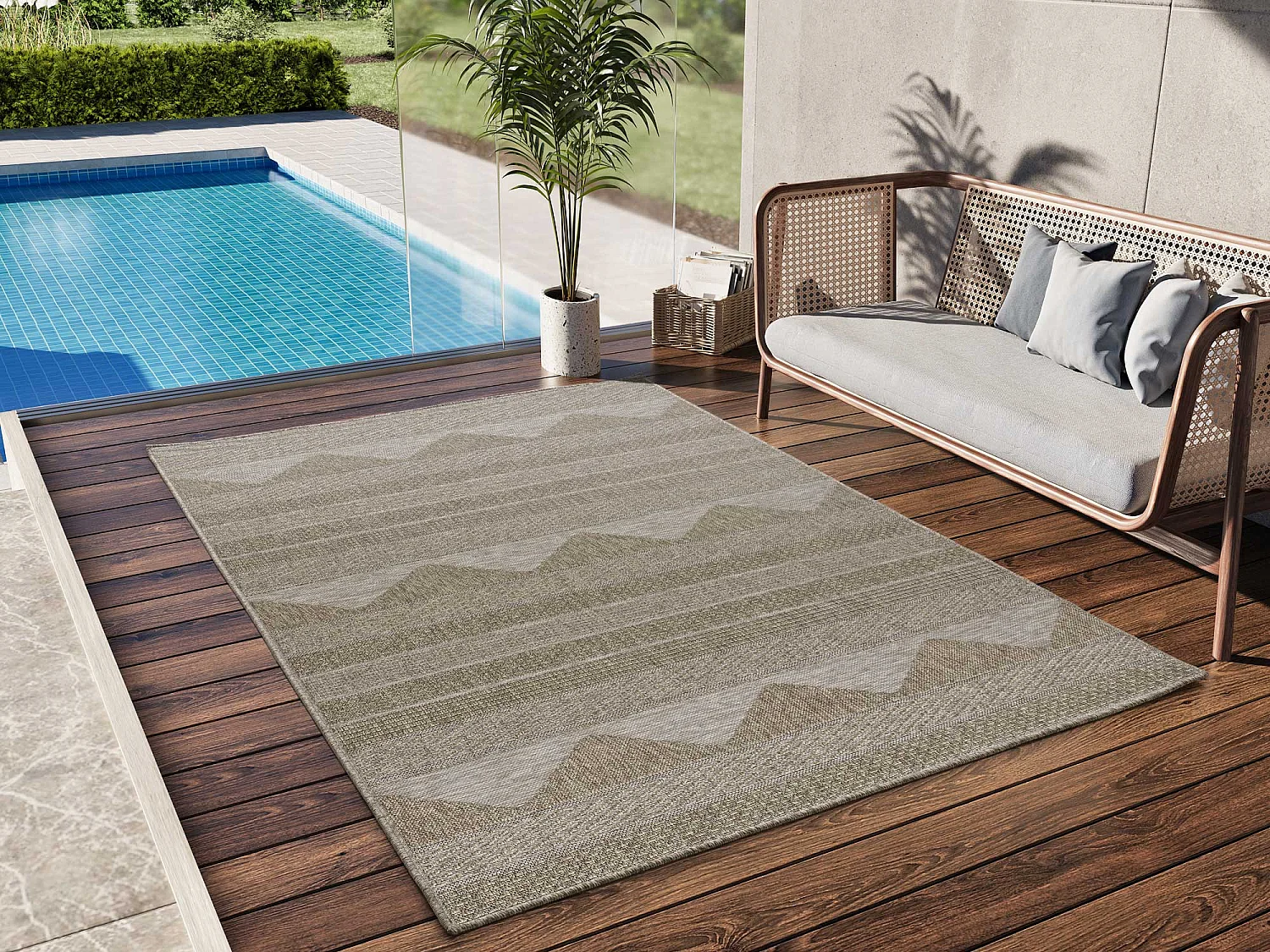 Buitentapijt - etnisch - natureltint - 152x230 cm - ORIA