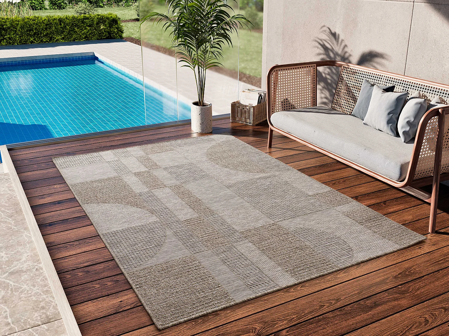 Buitentapijt - etnisch - natureltint - 152x230 cm - ORIA