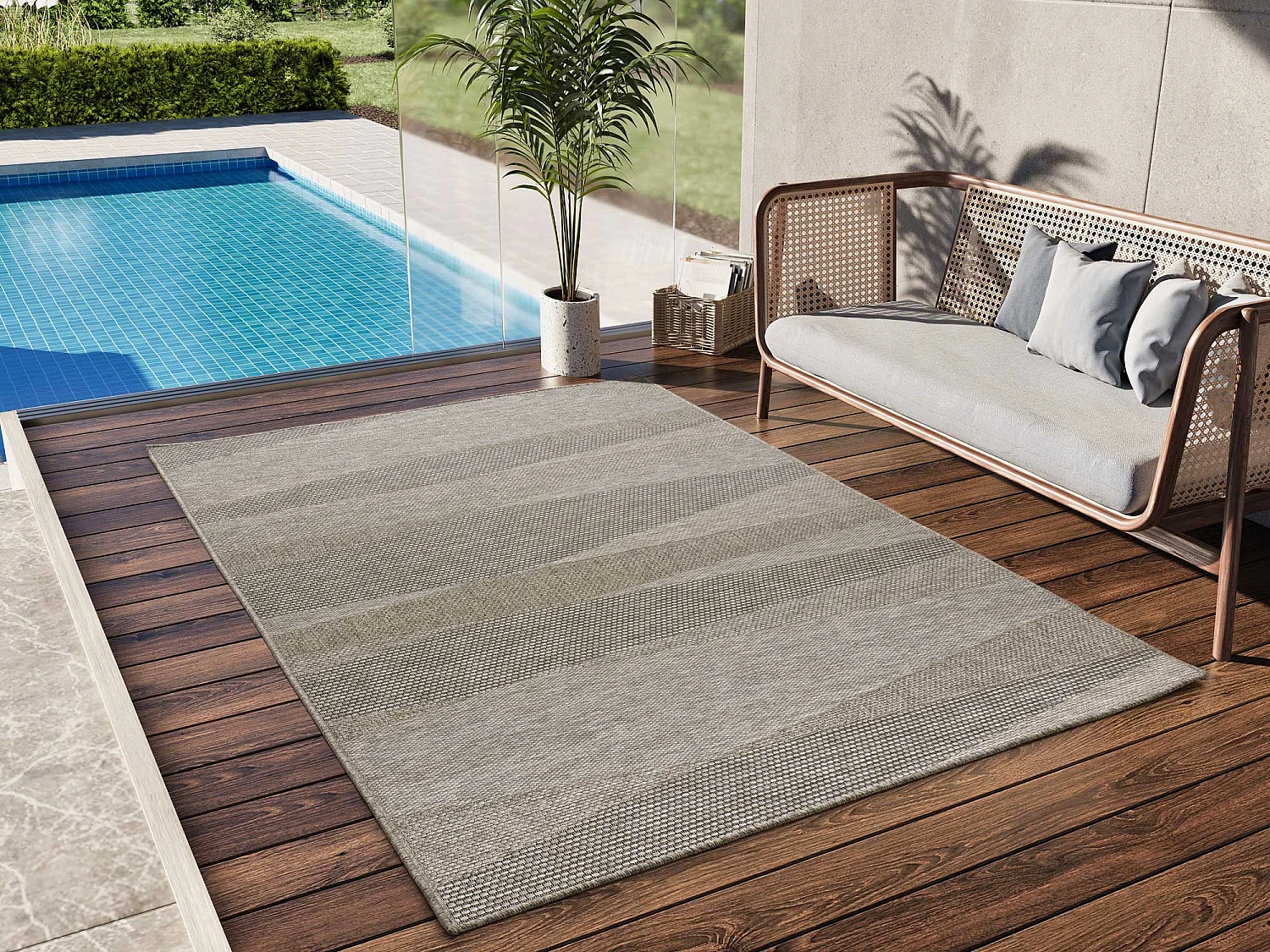 Buitentapijt - etnisch - natureltint - 126x190 cm - ORIA