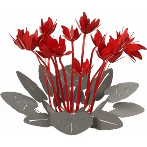 Centre de table décoratif Ciclamino Ø38 cm en Boue et Fer rouge Design floral pour table ou salon Fabriqué en Italie Centre de table décoratif Ciclamino Ø38 cm en Boue et Fer rouge Design floral pour table ou salon Fabriqué en Italie