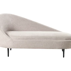 Chaise longue stof taupe linkszijdig VALREAS