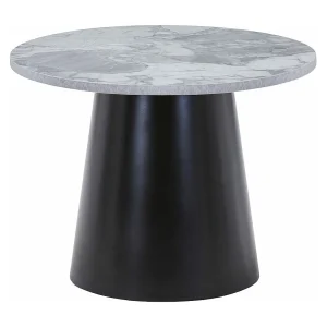 Brito salontafel Marmer look Ø60cm grijs, zwart.