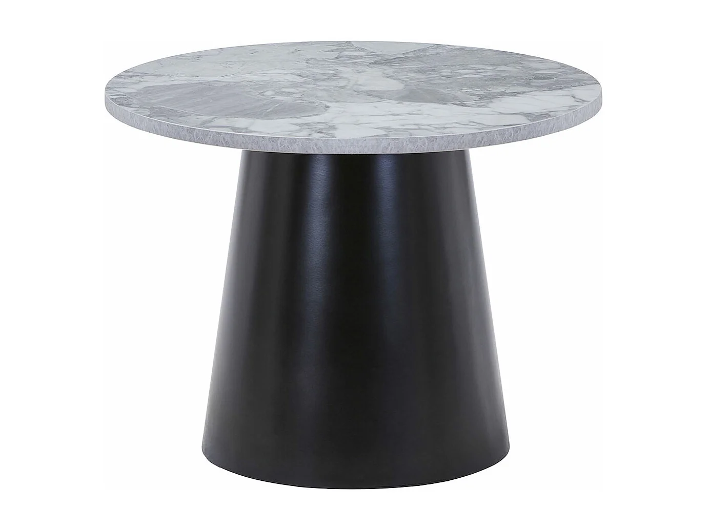 Brito salontafel Marmer look Ø60cm grijs, zwart.