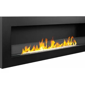 Cheminée bioéthanol murale cheminée bio 120×40 SIENA 120 Noir
