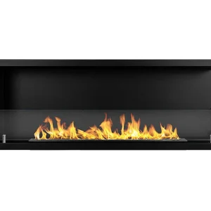 Cheminée bioéthanol encastrable d'angle biocheminée 120×45 SUTRI 120 DX