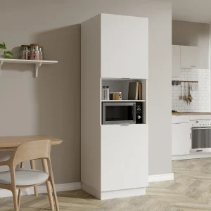 Keukenbuffet met 2 deuren en 2 nissen – Wit – CARMEO Keukenbuffet met 2 deuren en 2 nissen – Wit – CARMEO