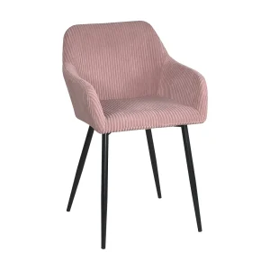 Comfortabele Ribfluwelen Fauteuil Miro – Roze Comfortabele Ribfluwelen Fauteuil Miro – Roze