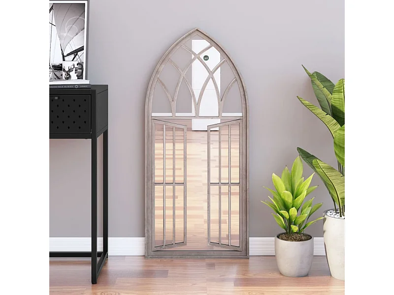 Decoratieve Spiegel van IJzer Zand 100x45 cm Vintage Stijl
