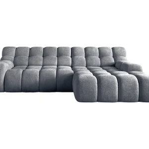 CAMPILE hoekbank met modern design, 297×180 cm, hoge functionaliteit, comfortabele zitting, kleur grijs, rechts CAMPILE hoekbank met modern design, 297×180 cm, hoge functionaliteit, comfortabele zitting, kleur grijs, rechts