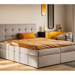 Boxspringbed met matras en bedbodem, LUDANO bedstof Noel Cold Beige 160×200 cm H2-Pocket Boxspringbed met matras en bedbodem, LUDANO bedstof Noel Cold Beige 160×200 cm H2-Pocket