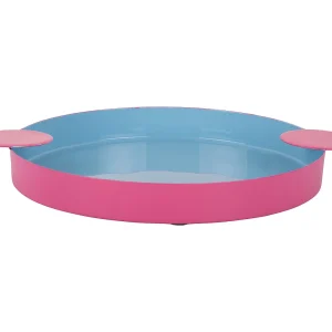 Dienblad Double Funky Large – Soft blue &amp; bright pink