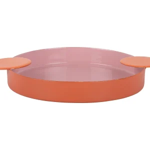 Dienblad Double Funky Large – Soft pink &amp; bright orange