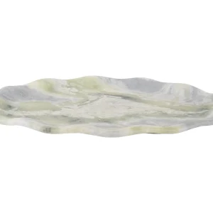 Dienblad Waved Oval Large – Himalayan green