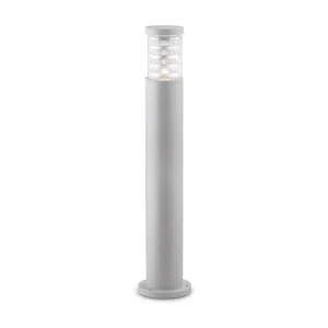 Cilindrische buitenpaal in lichtgrijs aluminium groot