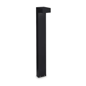 Buitenpaal in zwart aluminium