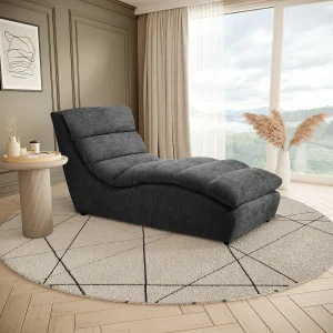 Chaiselongue SAN REMO im Cordstoff Dunkelgrau Chaiselongue SAN REMO im Cordstoff Dunkelgrau