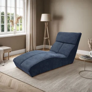 Chaiselongue SAN DIEGO in marineblauw fluweel Chaiselongue SAN DIEGO in marineblauw fluweel