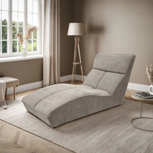 Chaiselongue SAN DIEGO in cappuccino fluweel