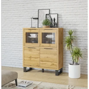 Commode met vier glazen deuren HALLE Commode met vier glazen deuren HALLE