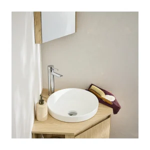 DORO 36cm ronde witte keramische inbouwwastafel