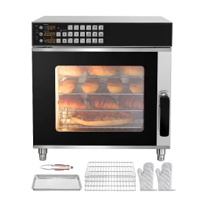 Convectieoven SucceBuy Commercial 58L in RVS 2800 W voor aanrecht, voor het Bakken in het Restaurant en Thuis Convectieoven SucceBuy Commercial 58L in RVS 2800 W voor aanrecht, voor het Bakken in het Restaurant en Thuis