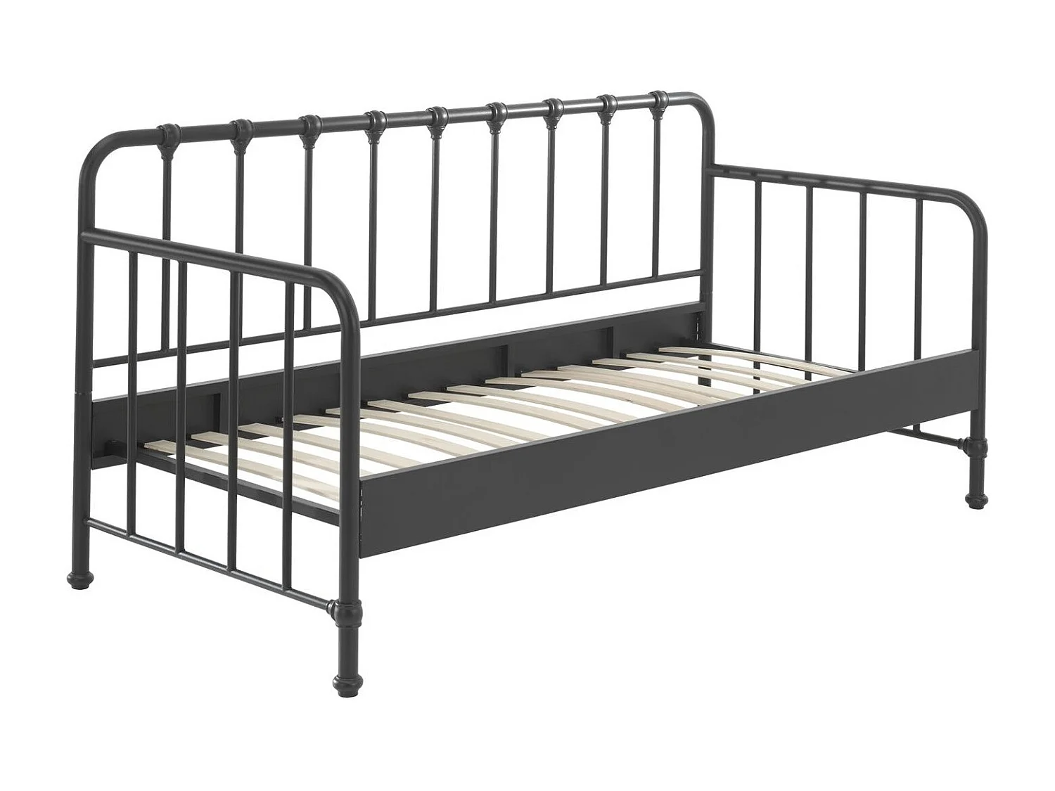 Bronx zwart metalen daybed bed 90x200 cm