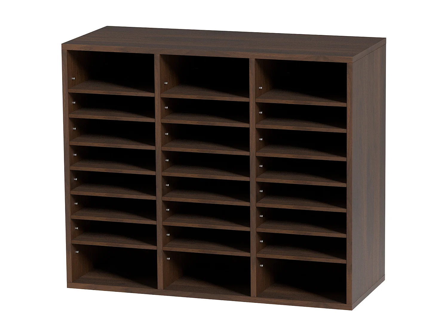 Bureau-organizer, SucceBuy Verstelbare Houten Documentenorganizer, 24-vaks Ordner, Bruin