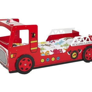 Brandweer autobed 90×200 cm rood gelakt hout Cara Brandweer autobed 90×200 cm rood gelakt hout Cara