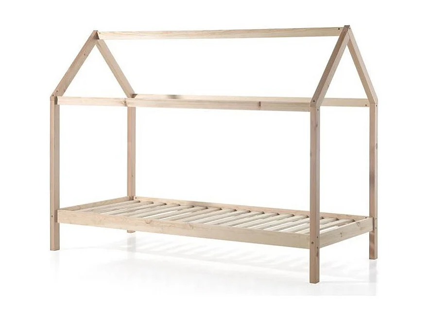 Cabinebed 90x200 cm en Kali licht massief grenen bedbodem