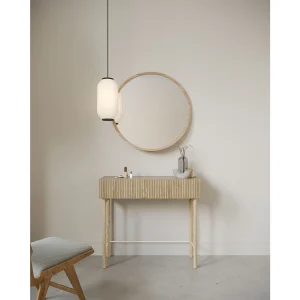 Consoletafel met lade – staand – 90 cm – geolied eikenhoutkleur – NOLIE