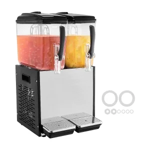 Commerciële Drankendispenser SucceBuy 12 L x 2 Reservoirs, Dispenser voor Ijskoude Dranken en Sappen Commerciële Drankendispenser SucceBuy 12 L x 2 Reservoirs, Dispenser voor Ijskoude Dranken en Sappen