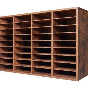 Bureau-Organizer, SucceBuy Wood – 36-Vaks Literatuurorganizer, Verwijderbare Planken, Donkerbruin Bureau-Organizer, SucceBuy Wood – 36-Vaks Literatuurorganizer, Verwijderbare Planken, Donkerbruin