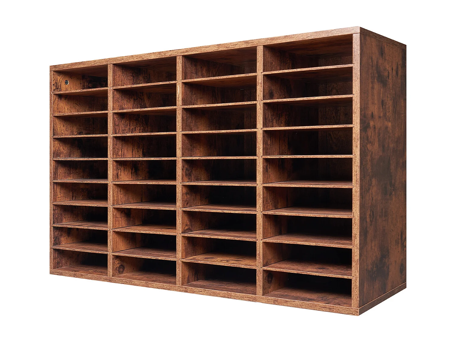 Bureau-Organizer, SucceBuy Wood - 36-Vaks Literatuurorganizer, Verwijderbare Planken, Donkerbruin